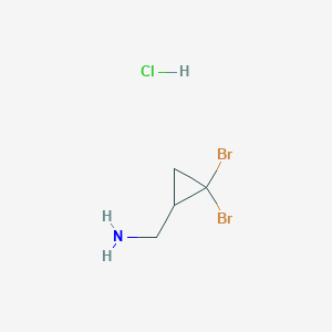 (2,2-Dibromocyclopropyl)methanamine;hydrochloride