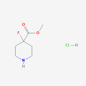 molecular formula C7H13ClFNO2 B2390523 盐酸4-氟哌啶-4-甲酸甲酯 CAS No. 1400797-26-3