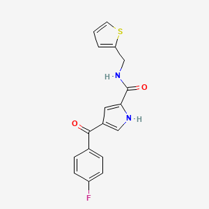 molecular formula C17H13FN2O2S B2390533 4-(4-fluorobenzoyl)-N-(2-thienylmethyl)-1H-pyrrole-2-carboxamide CAS No. 478078-63-6