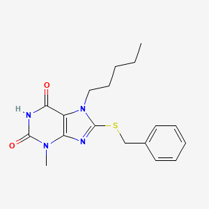 8-(benzylsulfanyl)-3-methyl-7-pentyl-2,3,6,7-tetrahydro-1H-purine-2,6-dione
