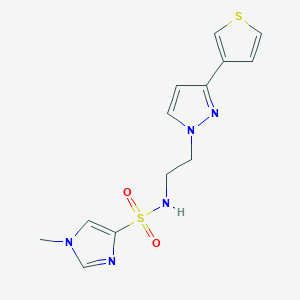 1-methyl-N-(2-(3-(thiophen-3-yl)-1H-pyrazol-1-yl)ethyl)-1H-imidazole-4-sulfonamide