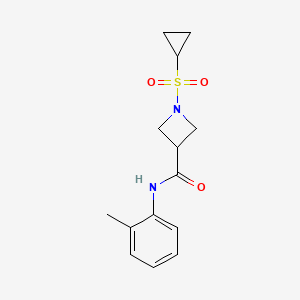 1-(cyclopropylsulfonyl)-N-(o-tolyl)azetidine-3-carboxamide