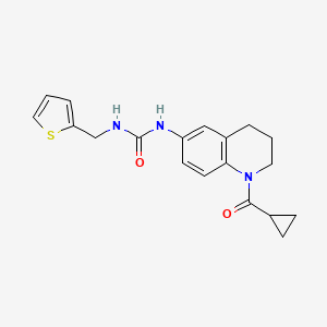 1-(1-(Cyclopropanecarbonyl)-1,2,3,4-tetrahydroquinolin-6-yl)-3-(thiophen-2-ylmethyl)urea