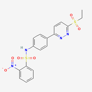 N-(4-(6-(ethylsulfonyl)pyridazin-3-yl)phenyl)-2-nitrobenzenesulfonamide