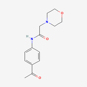 molecular formula C14H18N2O3 B2390576 N-(4-acetylphenyl)-2-morpholin-4-ylacetamide CAS No. 73490-90-1