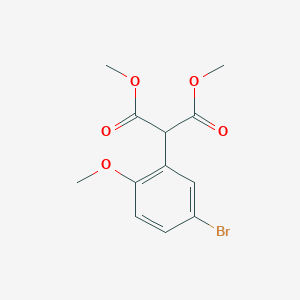 molecular formula C12H13BrO5 B2390577 Dimethyl (5-bromo-2-methoxyphenyl)malonate CAS No. 910443-10-6