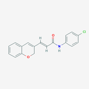 molecular formula C18H14ClNO2 B2390590 (2E)-N-(4-chlorophenyl)-3-(2H-chromen-3-yl)prop-2-enamide CAS No. 887346-93-2