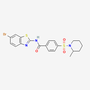 N-(6-bromobenzo[d]thiazol-2-yl)-4-((2-methylpiperidin-1-yl)sulfonyl)benzamide