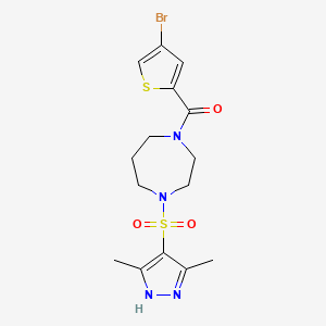 (4-bromothiophen-2-yl)(4-((3,5-dimethyl-1H-pyrazol-4-yl)sulfonyl)-1,4-diazepan-1-yl)methanone