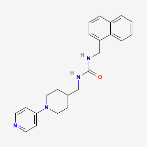 molecular formula C23H26N4O B2390593 1-(Naphthalen-1-ylmethyl)-3-((1-(pyridin-4-yl)piperidin-4-yl)methyl)urea CAS No. 2034508-68-2