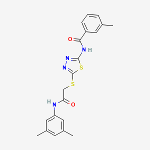 N-[5-[2-(3,5-dimethylanilino)-2-oxoethyl]sulfanyl-1,3,4-thiadiazol-2-yl]-3-methylbenzamide