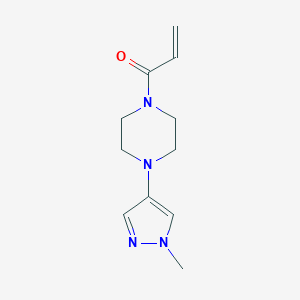 molecular formula C11H16N4O B2390602 1-[4-(1-Methylpyrazol-4-yl)piperazin-1-yl]prop-2-en-1-one CAS No. 2189108-46-9