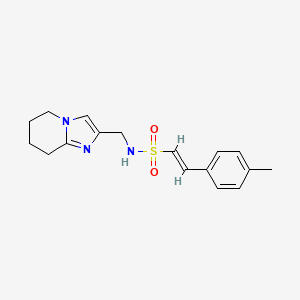 (E)-2-(4-Methylphenyl)-N-(5,6,7,8-tetrahydroimidazo[1,2-a]pyridin-2-ylmethyl)ethenesulfonamide