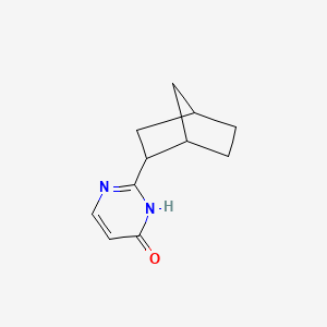 molecular formula C11H14N2O B2390611 2-{Bicyclo[2.2.1]heptan-2-yl}-3,4-dihydropyrimidin-4-one CAS No. 1565981-58-9
