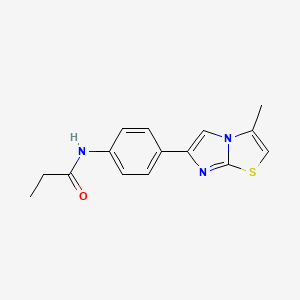 molecular formula C15H15N3OS B2390615 N-(4-(3-甲基咪唑并[2,1-b]噻唑-6-基)苯基)丙酰胺 CAS No. 528862-99-9