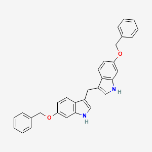 molecular formula C31H26N2O2 B2390617 6-(Benzyloxy)-3-{[6-(benzyloxy)-1H-indol-3-yl]methyl}-1H-indole CAS No. 2365418-80-8