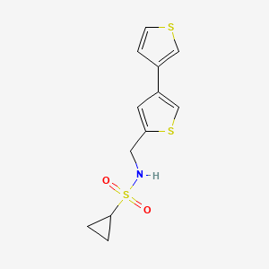 N-({[3,3'-bithiophene]-5-yl}methyl)cyclopropanesulfonamide