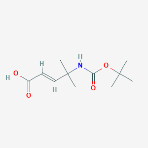 molecular formula C11H19NO4 B2390627 (2E)-4-{[(tert-butoxy)carbonyl]amino}-4-methylpent-2-enoic acid CAS No. 181645-94-3