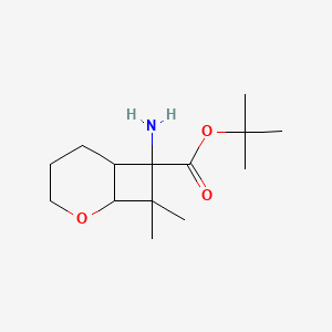 molecular formula C14H25NO3 B2390628 Tert-butyl 7-amino-8,8-dimethyl-2-oxabicyclo[4.2.0]octane-7-carboxylate CAS No. 2248314-83-0
