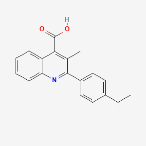 molecular formula C20H19NO2 B2390633 2-(4-Isopropylphenyl)-3-methylquinoline-4-carboxylic acid CAS No. 350997-49-8