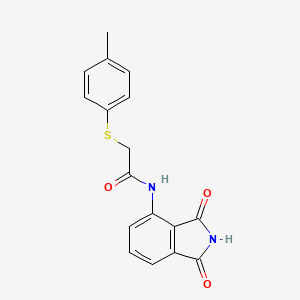 molecular formula C17H14N2O3S B2390654 N-(1,3-二氧代异吲哚啉-4-基)-2-(对甲苯硫基)乙酰胺 CAS No. 885572-29-2