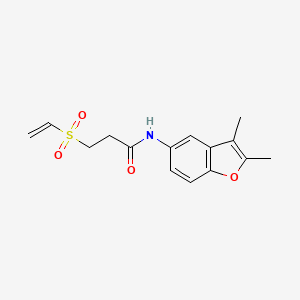 molecular formula C15H17NO4S B2390658 N-(2,3-Dimethyl-1-benzofuran-5-yl)-3-ethenylsulfonylpropanamide CAS No. 2224539-63-1