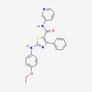 molecular formula C23H20N4O2S B2390661 2-((4-乙氧苯基)氨基)-4-苯基-N-(吡啶-3-基)噻唑-5-甲酰胺 CAS No. 307513-67-3