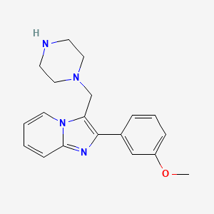 molecular formula C19H22N4O B2390663 2-(3-Methoxy-phenyl)-3-piperazin-1-ylmethyl-imidazo[1,2-A]pyridine CAS No. 727977-40-4