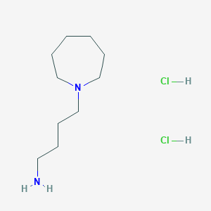 molecular formula C10H24Cl2N2 B2390676 [4-(1-Azepanyl)butyl]amine dihydrochloride CAS No. 1197880-57-1; 1565-55-5