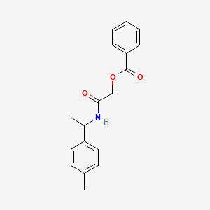 molecular formula C18H19NO3 B2390681 2-Oxo-2-((1-(p-tolyl)ethyl)amino)ethyl benzoate CAS No. 1795031-34-3