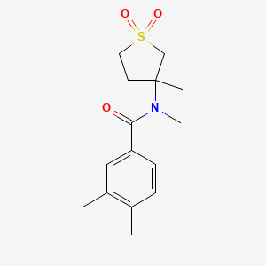 N,3,4-trimethyl-N-(3-methyl-1,1-dioxo-1lambda6-thiolan-3-yl)benzamide