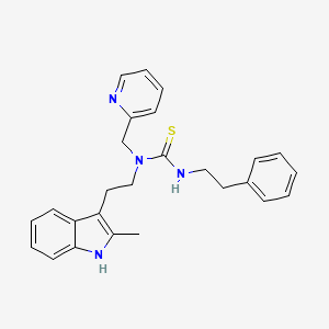1-(2-(2-methyl-1H-indol-3-yl)ethyl)-3-phenethyl-1-(pyridin-2-ylmethyl)thiourea