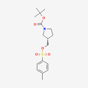 molecular formula C17H25NO5S B2390712 tert-Butyl (3S)-3-({[(4-methylbenzene)sulfonyl]oxy}methyl)pyrrolidine-1-carboxylate CAS No. 1391730-27-0