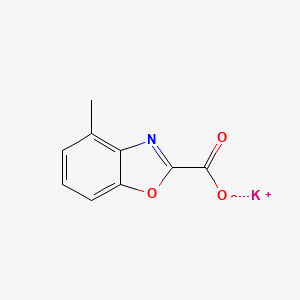 molecular formula C9H6KNO3 B2390729 Potassium;4-methyl-1,3-benzoxazole-2-carboxylate CAS No. 2445793-92-8