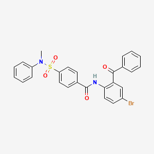 molecular formula C27H21BrN2O4S B2390733 N-(2-benzoyl-4-bromophenyl)-4-[methyl(phenyl)sulfamoyl]benzamide CAS No. 330677-41-3