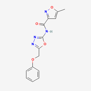 5-methyl-N-(5-(phenoxymethyl)-1,3,4-oxadiazol-2-yl)isoxazole-3-carboxamide