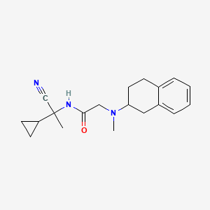 molecular formula C19H25N3O B2390747 N-(1-シアノ-1-シクロプロピルエチル)-2-[メチル(1,2,3,4-テトラヒドロナフタレン-2-イル)アミノ]アセトアミド CAS No. 1385291-15-5