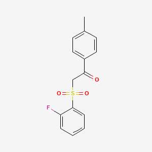 2-[(2-Fluorophenyl)sulfonyl]-1-(4-methylphenyl)ethanone