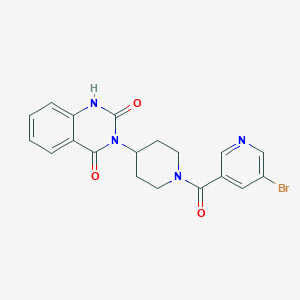 molecular formula C19H17BrN4O3 B2390752 3-(1-(5-溴烟酰基)哌啶-4-基)喹唑啉-2,4(1H,3H)-二酮 CAS No. 2034348-07-5