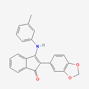 2-(1,3-Benzodioxol-5-yl)-3-(3-methylanilino)inden-1-one