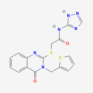 2-{4-[(4-methoxybenzyl)thio]-1H-pyrrolo[3,2-c]pyridin-1-yl}-N-[2-(2-methylpiperidin-1-yl)ethyl]acetamide