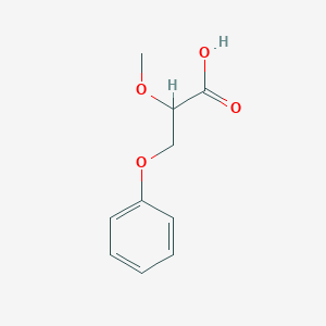 molecular formula C10H12O4 B2390762 2-Methoxy-3-phenoxypropanoic acid CAS No. 2169429-20-1