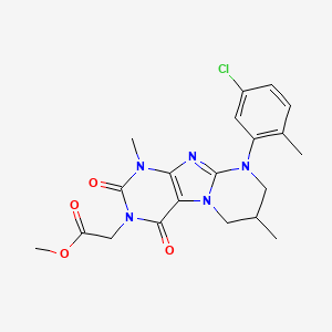 methyl 2-[9-(5-chloro-2-methylphenyl)-1,7-dimethyl-2,4-dioxo-7,8-dihydro-6H-purino[7,8-a]pyrimidin-3-yl]acetate
