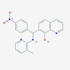 7-(((3-Methylpyridin-2-yl)amino)(4-nitrophenyl)methyl)quinolin-8-ol