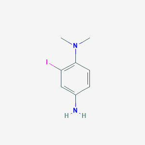 molecular formula C8H11IN2 B2390772 2-iodo-N1,N1-dimethylbenzene-1,4-diamine CAS No. 1369818-69-8