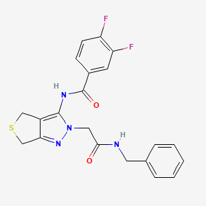N-(2-(2-(benzylamino)-2-oxoethyl)-4,6-dihydro-2H-thieno[3,4-c]pyrazol-3-yl)-3,4-difluorobenzamide