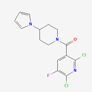 (2,6-Dichloro-5-fluoropyridin-3-yl)-(4-pyrrol-1-ylpiperidin-1-yl)methanone