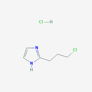 molecular formula C6H10Cl2N2 B2390782 2-(3-Chloropropyl)-1H-imidazole hydrochloride CAS No. 2126162-78-3