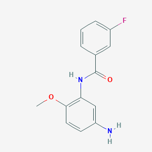 molecular formula C14H13FN2O2 B2390790 N-(5-amino-2-methoxyphenyl)-3-fluorobenzamide CAS No. 926250-50-2