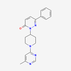 molecular formula C20H21N5O B2390791 2-[1-(6-Methylpyrimidin-4-yl)piperidin-4-yl]-6-phenylpyridazin-3-one CAS No. 2380067-78-5